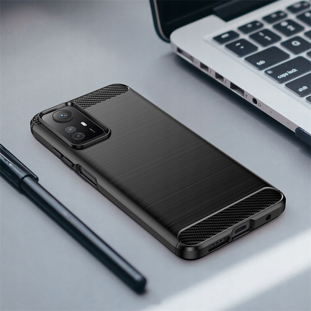 Carbon Shield TPU Hülle für Xiaomi Redmi Note 12S - Schwarz