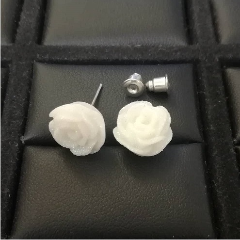 Ohrstecker Rose - Rot
