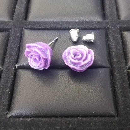 Ohrstecker Rose - Rot