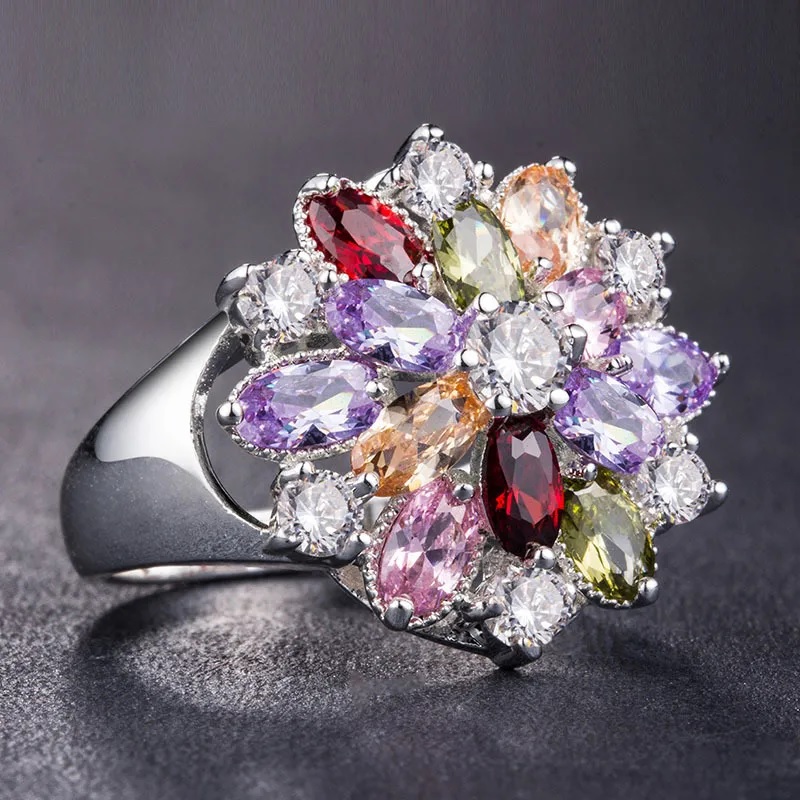 Ring GL-34529 - Silber / Mehrfarbig / 59mm