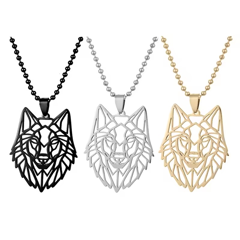 Halskette Hollow Wolf - Silber