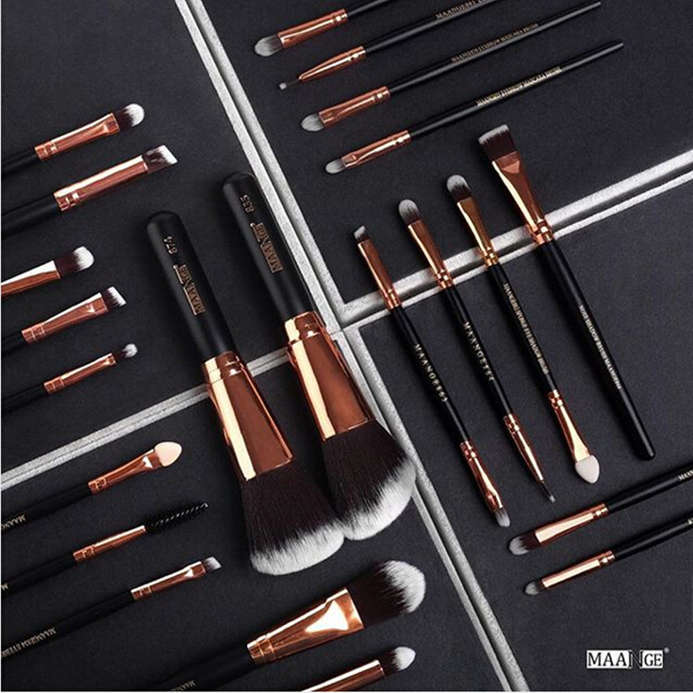 Make-up Pinsel MA-4523 - Schwarz/Silber