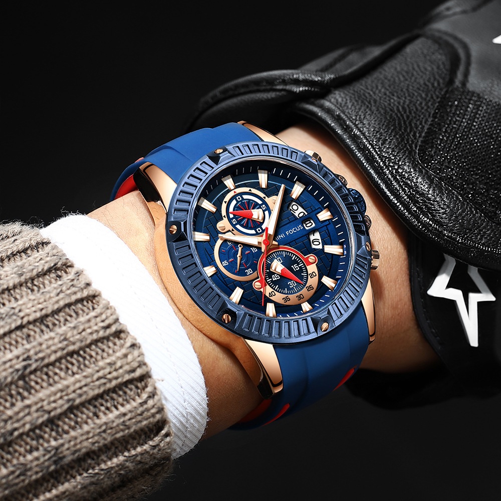 Mini Focus Uhr – Schwarz/Blau