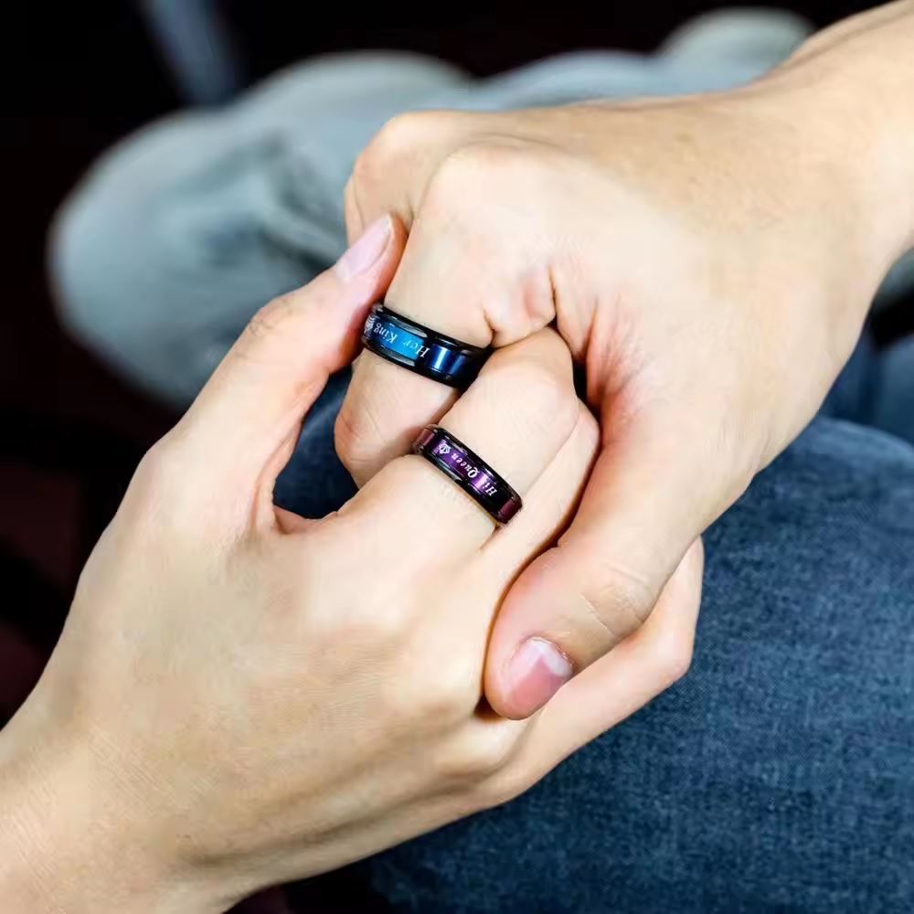 My King Ring - Schwarz/Blau/69mm