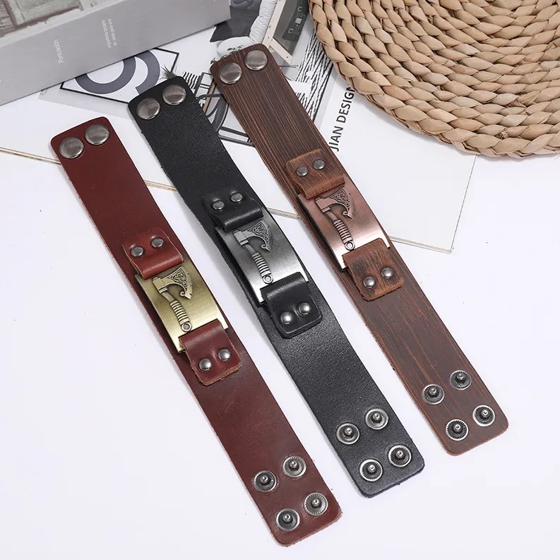 Axe Armband - Braun / Gold