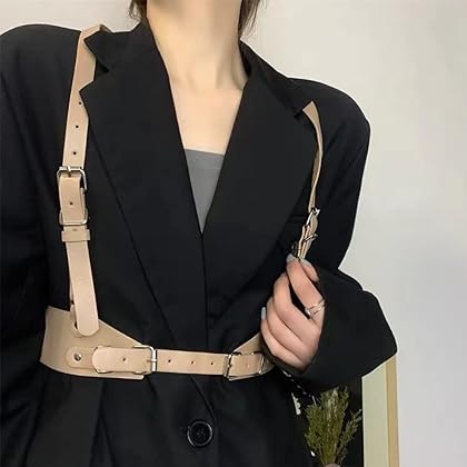 SI-33064 Damen Kunstleder Harness - Schwarz/S