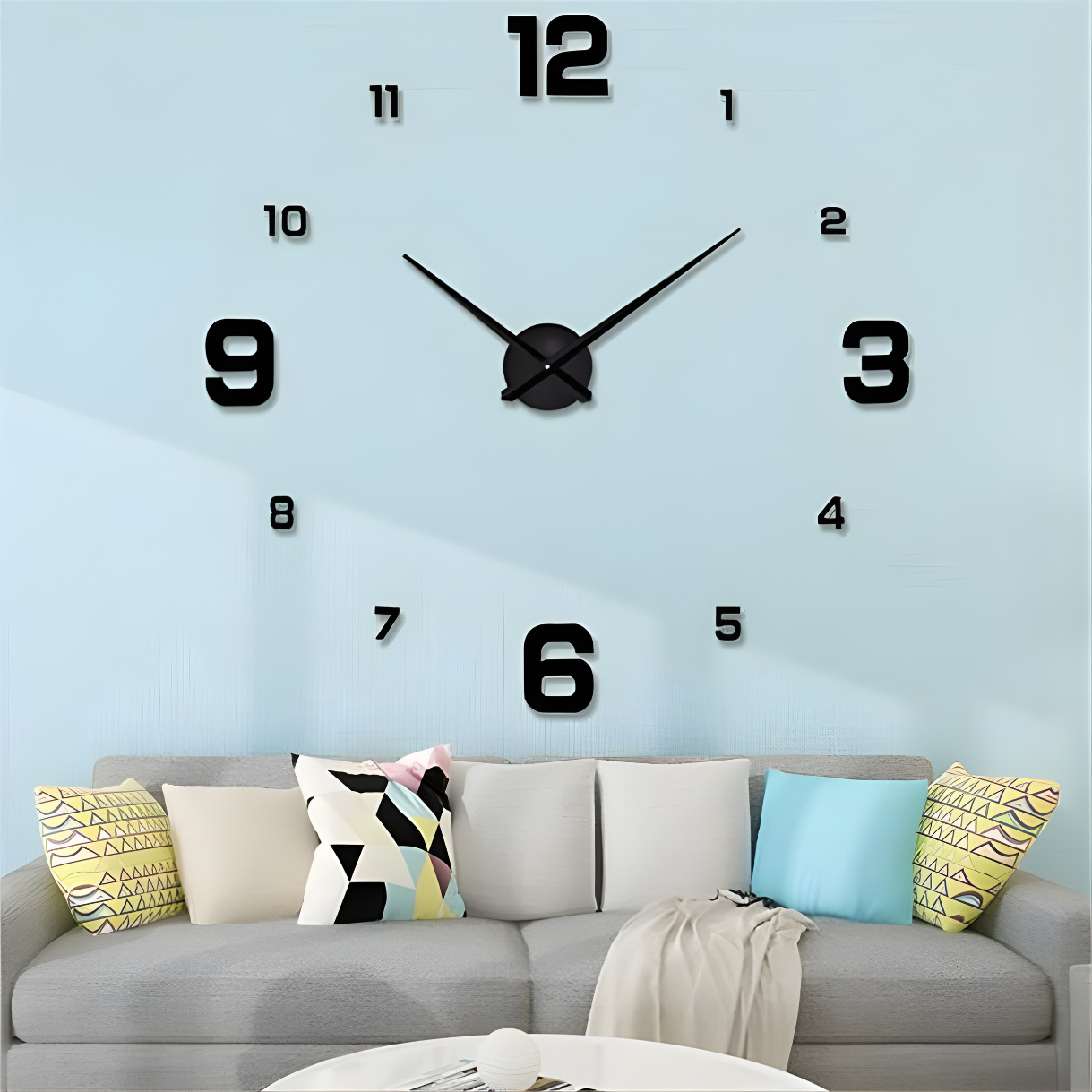 Wandklebeuhr MS - 40164 - Silber