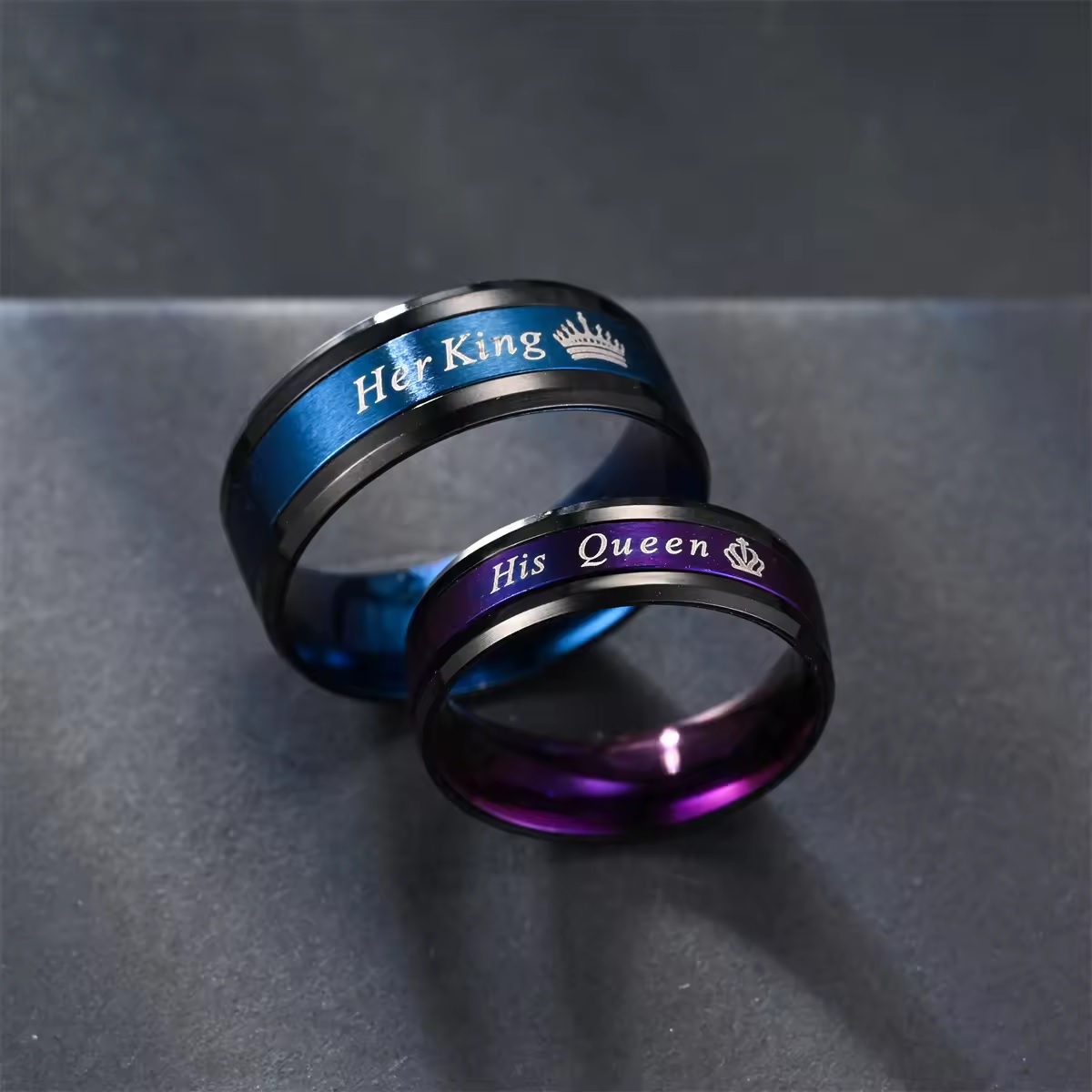My King Ring - Schwarz/Blau/69mm