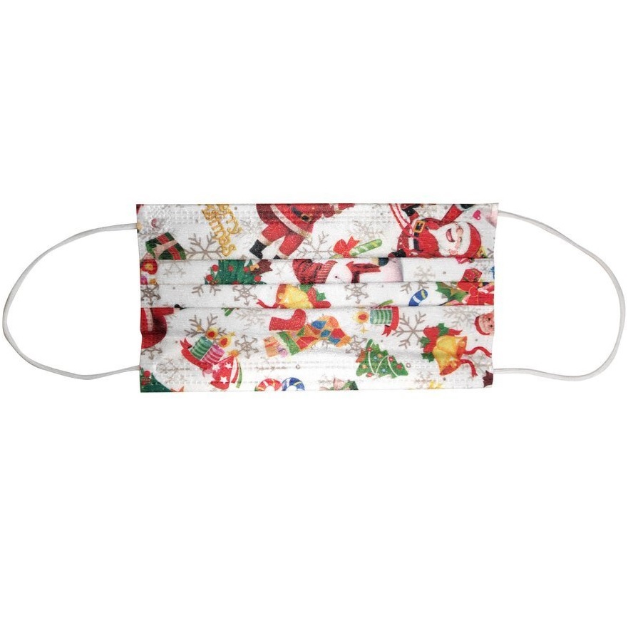 1x Weihnachtliche Einweg-Maske-Weihnachten1
