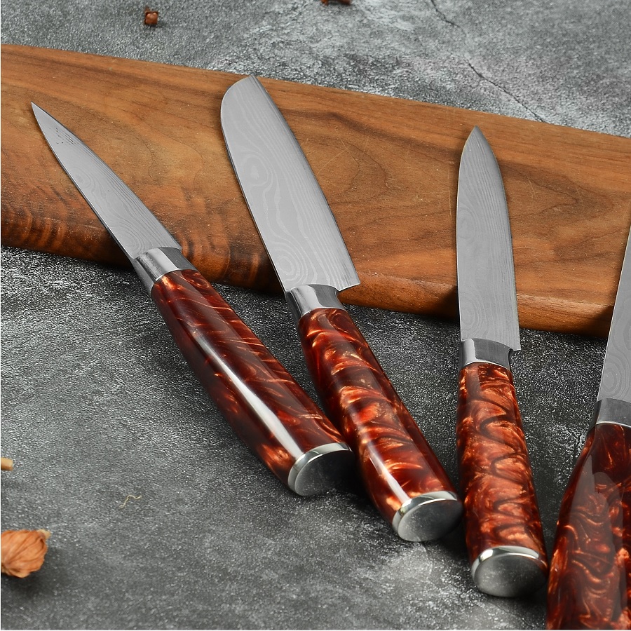 BL-29418 Küchenmesser Set - 8Stk./Schwarz/Braun /Typ2