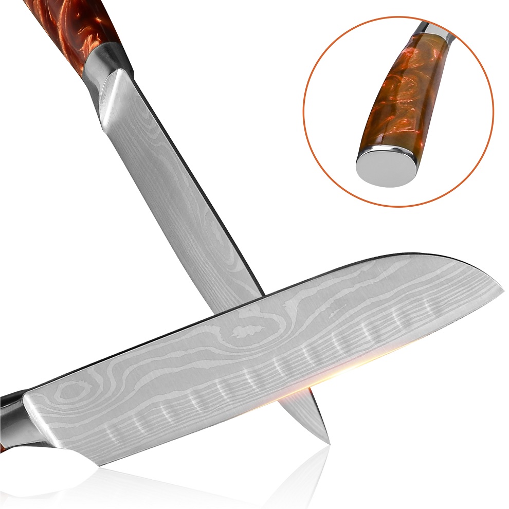 BL-29418 Küchenmesser Set - 8Stk./Schwarz/Braun /Typ2