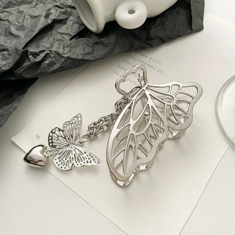 Haarklammer Butterfly - Silber