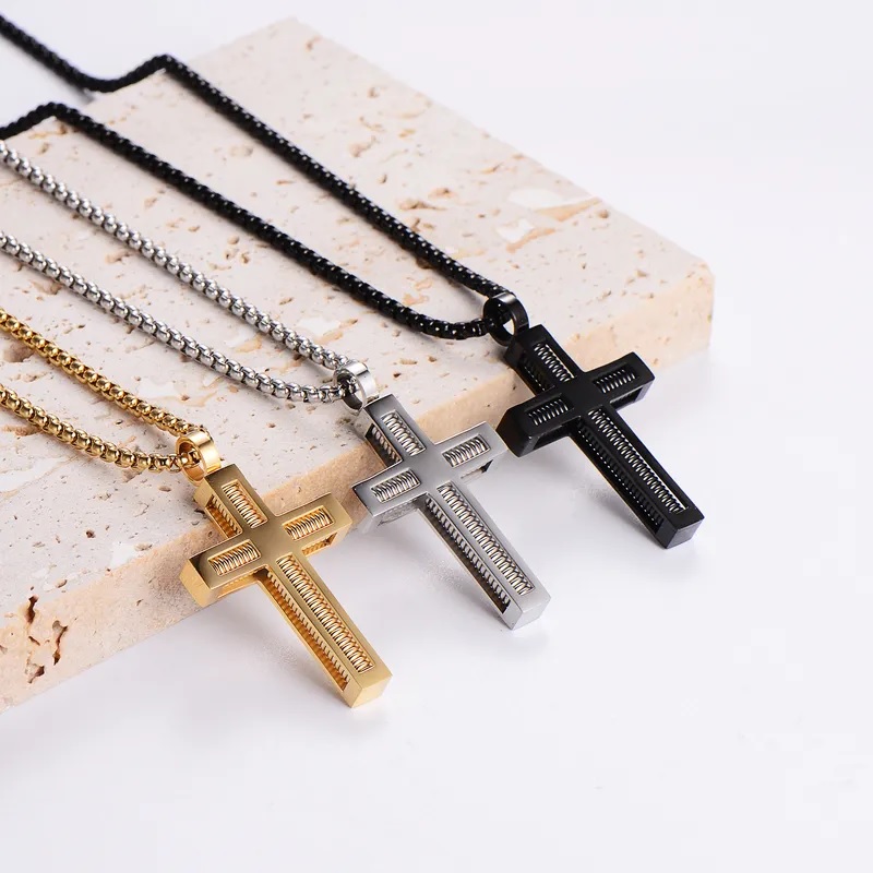Halskette TW-34105 Cross - Silber