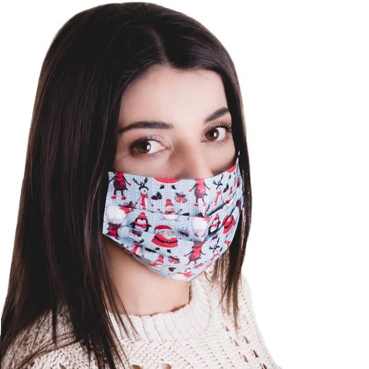 1x Weihnachtliche Einweg-Maske-Weihnachten1