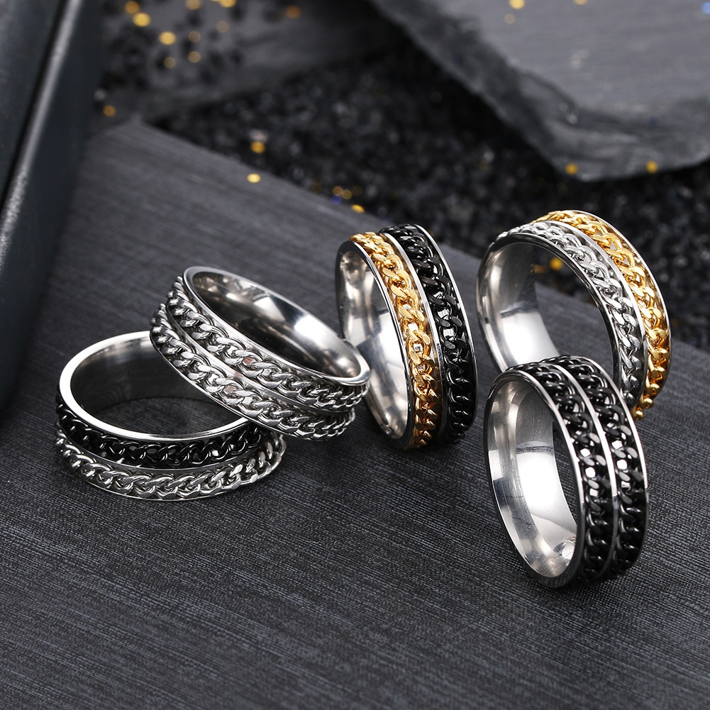 WA-17045 Ring - Silber/Gold/57mm