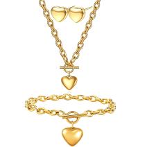 Set Simple Heart - Gold