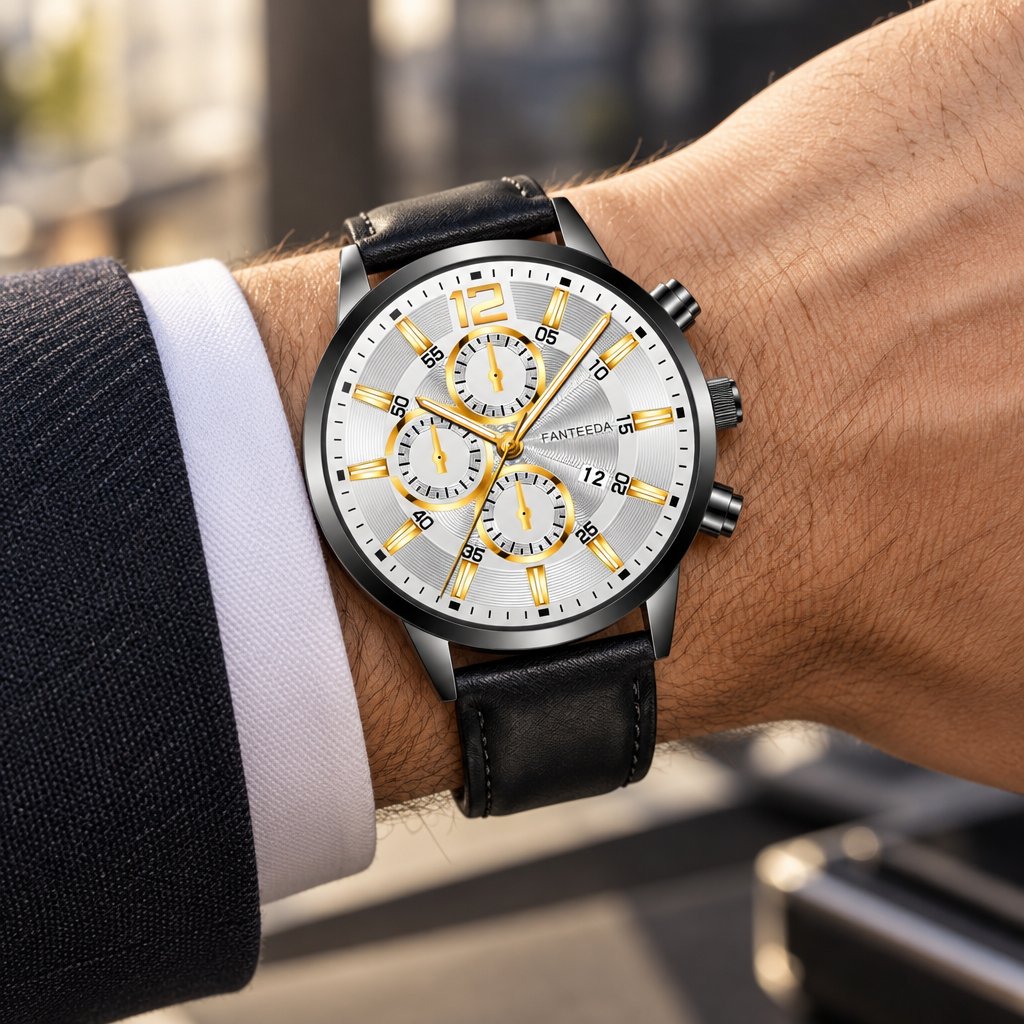 NI-11698 Uhr – Schwarz/Golden 1