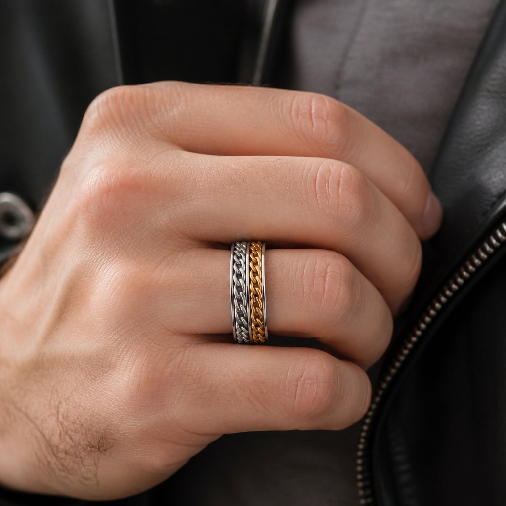 WA-17047 Ring - Silber/Golden/62mm