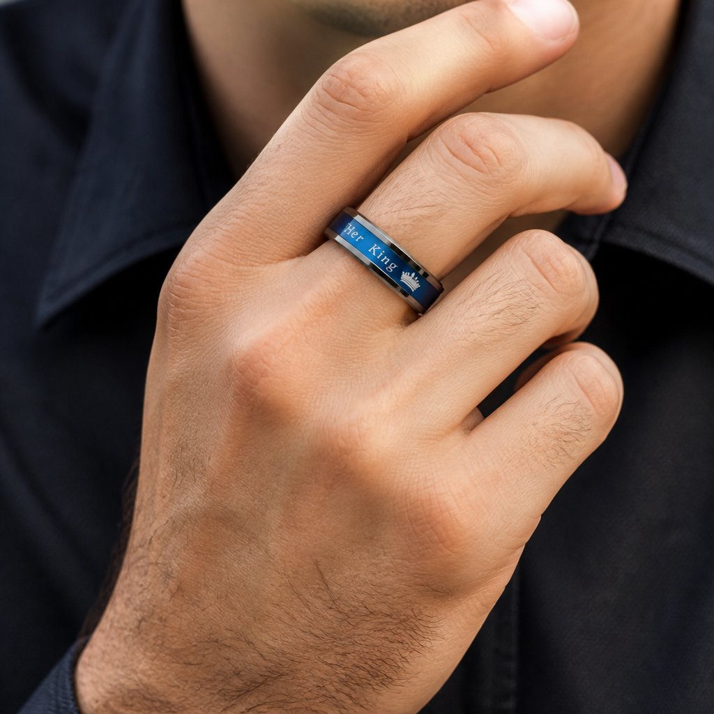 My King Ring-Schwarz/Blau/52mm