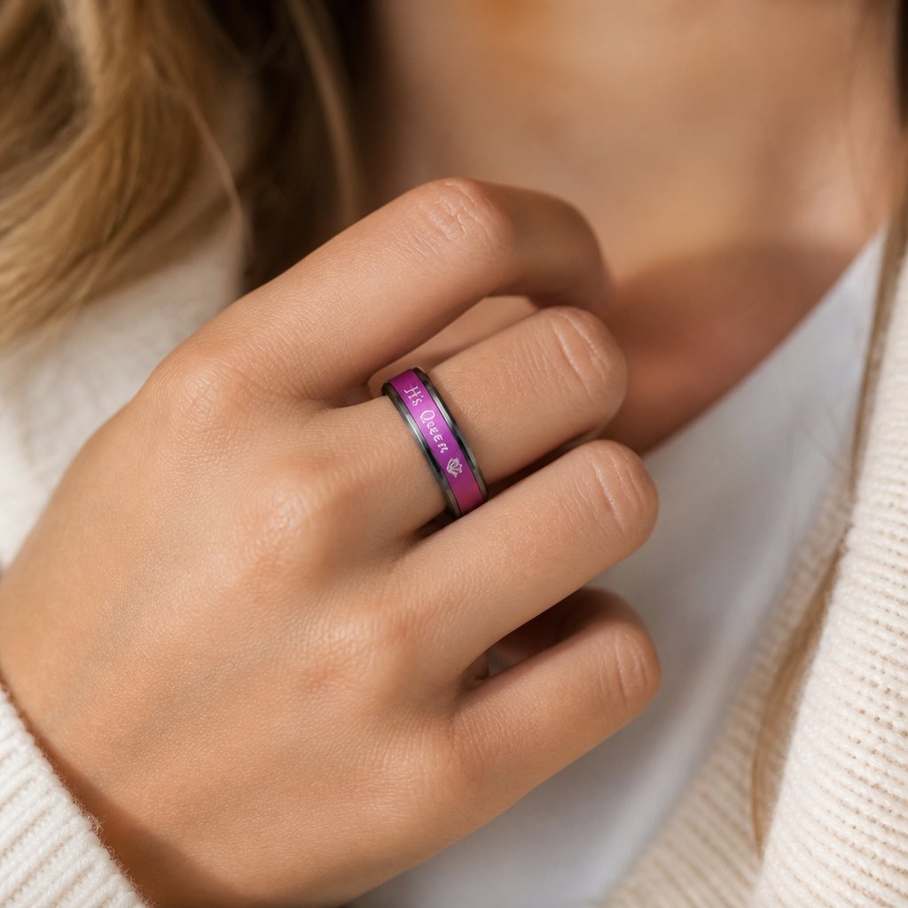 My Queen Ring-Schwarz/Violett/49mm