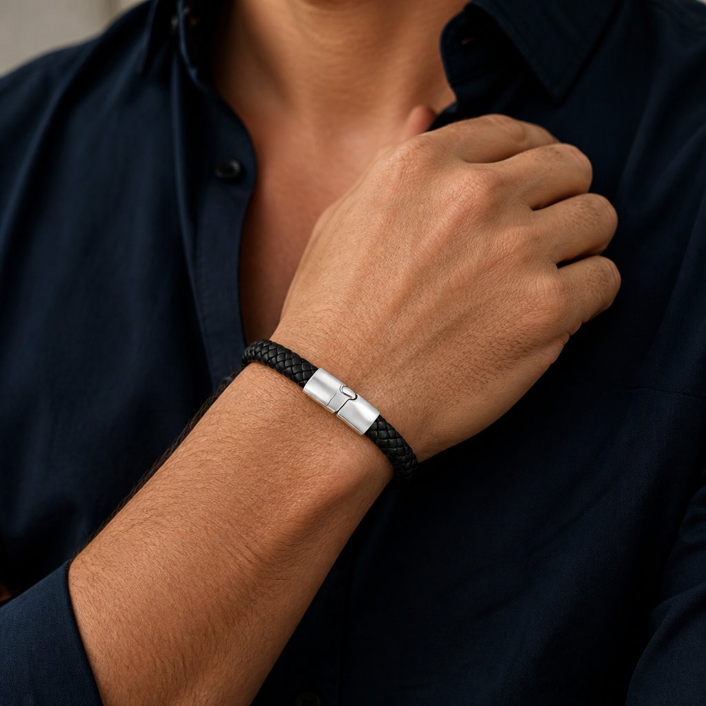 Armband LU-33384 - Schwarz / Silber