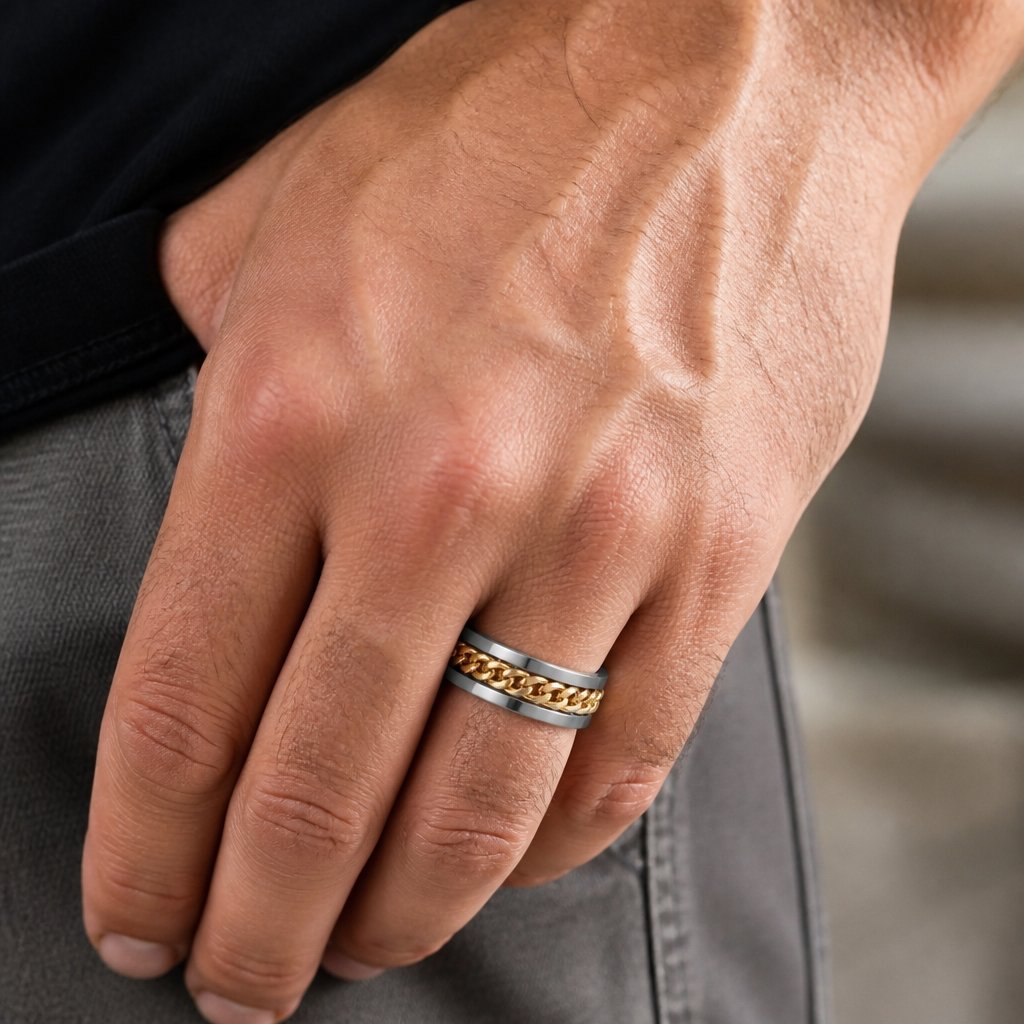 Ring CH-3677 - Silber/Gold/65mm